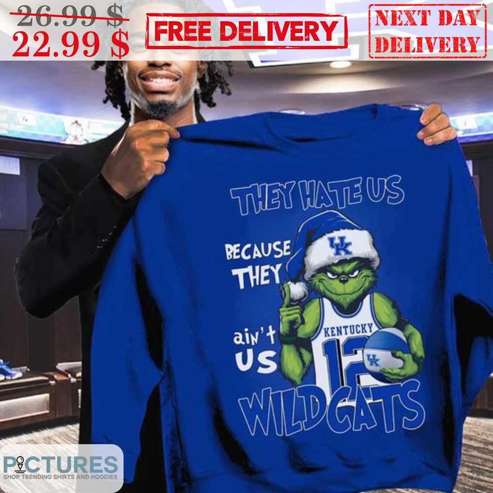 Santa Grinch They Hate Us Because They Ain't Us Kentucky Wildcarts Shirt