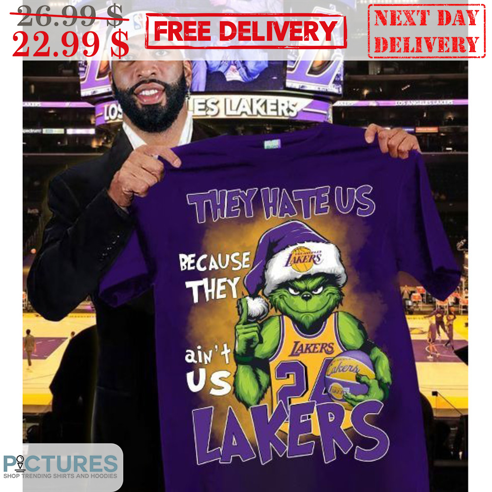 Santa Grinch They Hate Us Because They Ain't Us Los Angeles Lakers Shirt