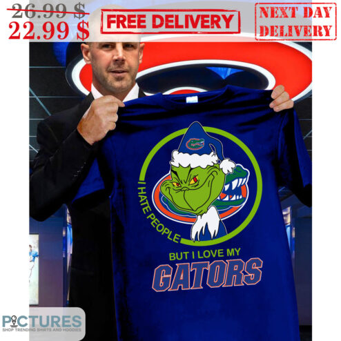 Grinch I Hate People But I Love My Gators Shirt