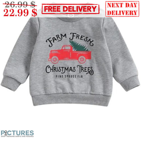 Truck Farm Fresh Christmas Trees Pine Spuce Fir Shirt