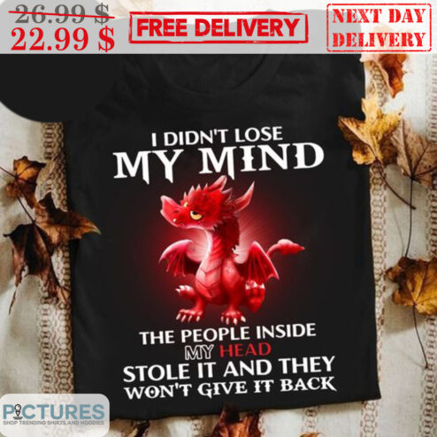 Dragon I Didn't Lose My Mind The People Inside My Head Stole It And They Won't Give It Back Shirt