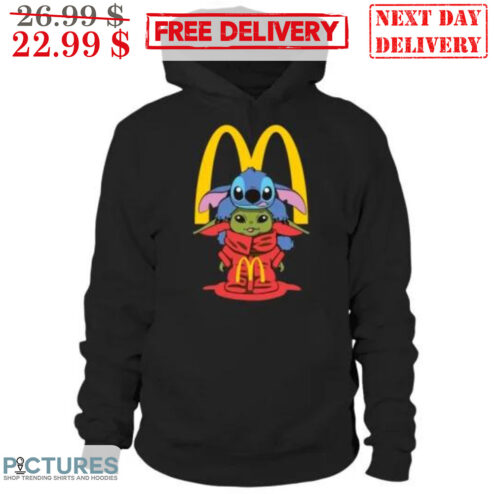McDonald's Stitch Baby Yoda Cute Shirt