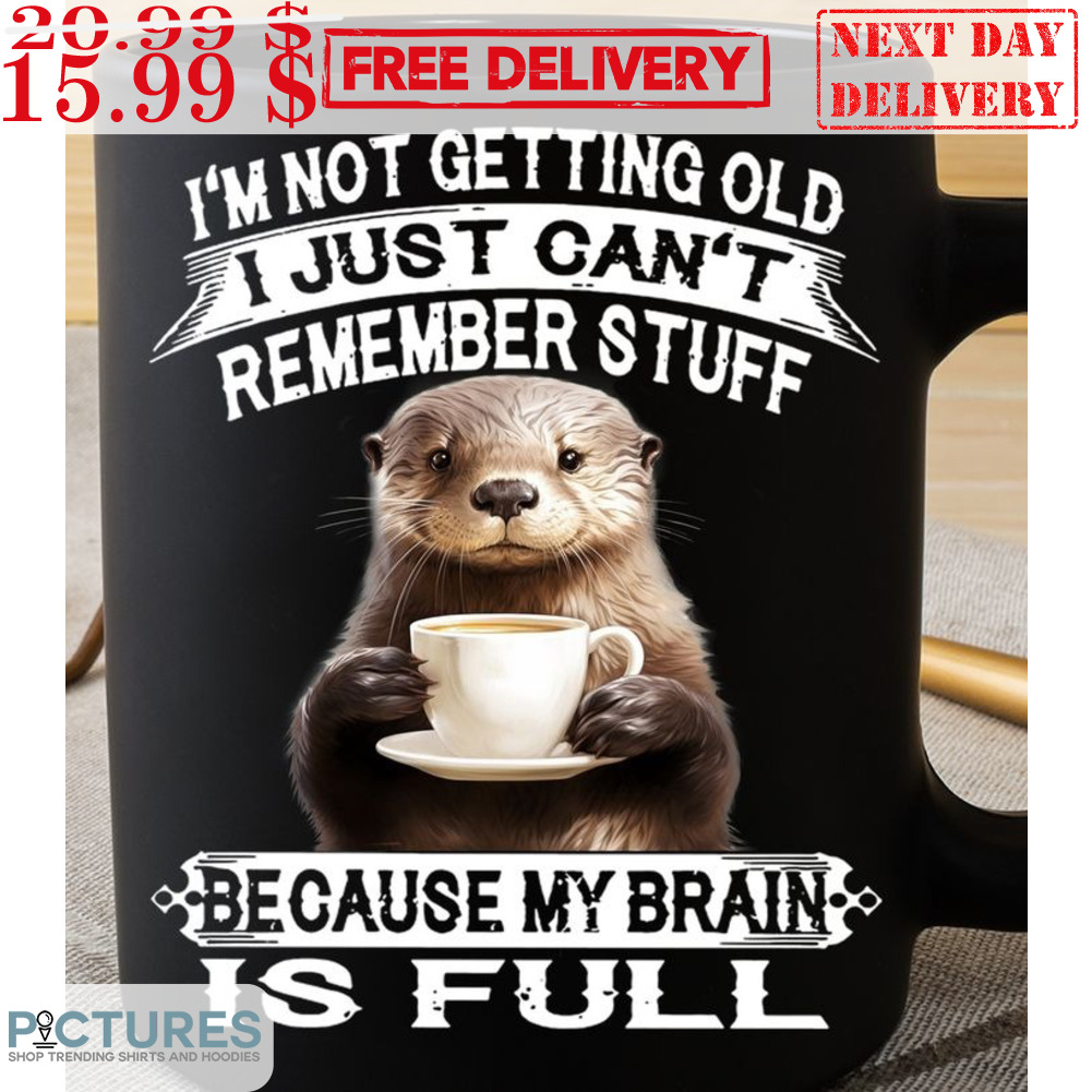 Otter I'm Not Getting Old I Just Can't Remember Stuff Because My Brain Is Full Mug