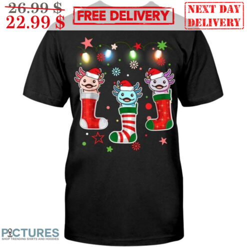 Stock Axolotl Cute Christmas Light Shirt