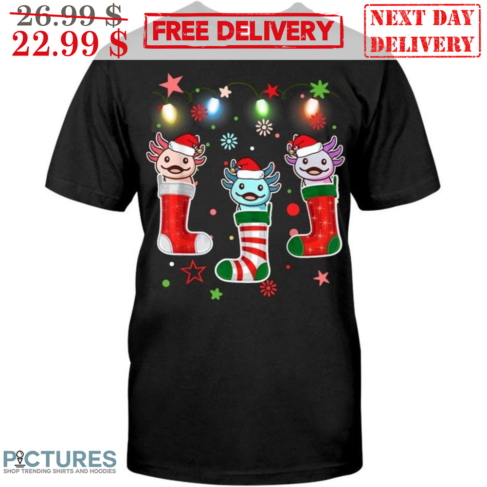Stock Axolotl Cute Christmas Light Shirt