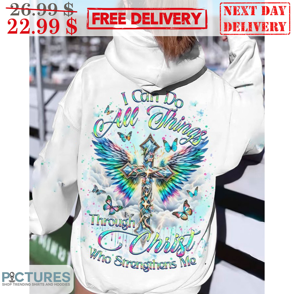 I Can Do All Things Through Christ Who Strengthens Me Cross Wings Shirt