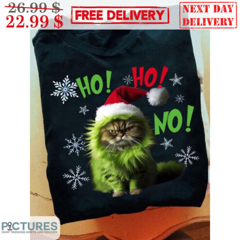 Santa Cat Ho Ho Ho Ugly Christmas Shirt