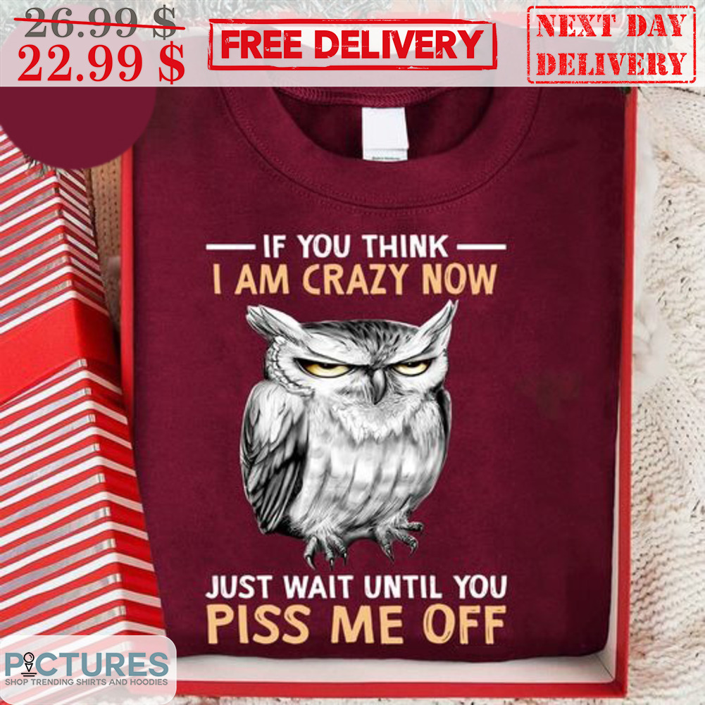 Owl If You Think I Am Crazy Now Just Wait Until You Piss Me Off Shirt