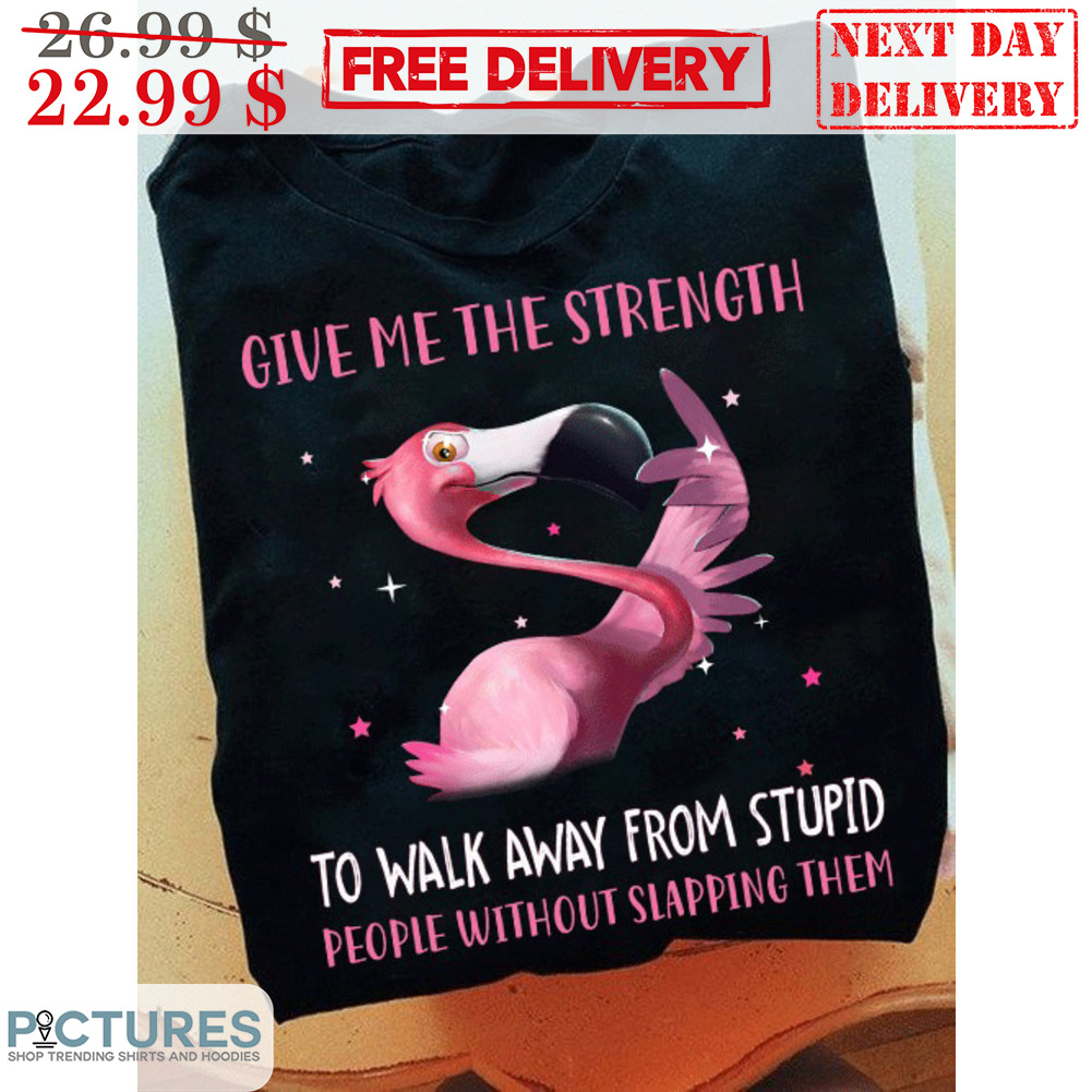Flamingo Give Me The Strength To Walk Away From Stupid People Without Slapping Them Shirt