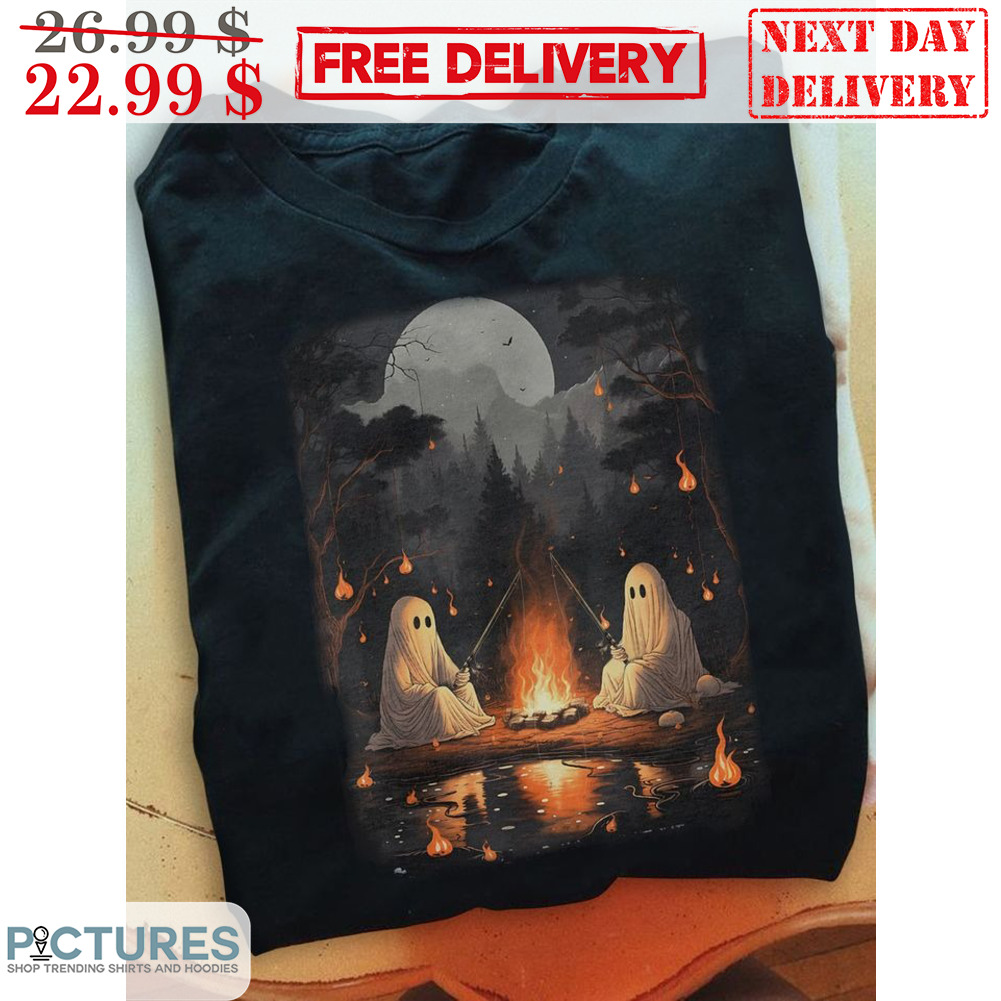 Boo Ghost Fishing Camping Halloween 2023 Shirt