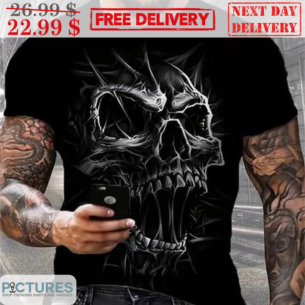 Smoke Skull Art Graphic Shirt