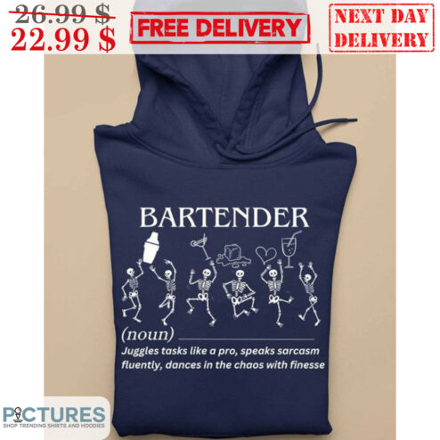 Skeletons Bartender Juggles Tasks Like A Pro Speaks Sarcasm Fluently Dances In The Chaos With Fitnesse Shirt