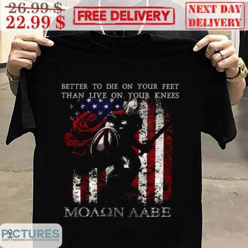 Better To Die On Your Feet Than Live On Your Knees Moaon Aabe Vintage Shirt
