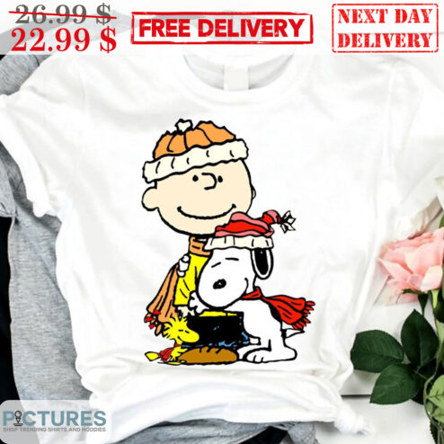 Charlie Brown Snoopy Woodstock Love Winter Peanuts Cute Shirt