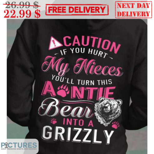 Caution If You Hurt My Nieces You'll Turn This Auntie Bear into A Grizzly Shirt