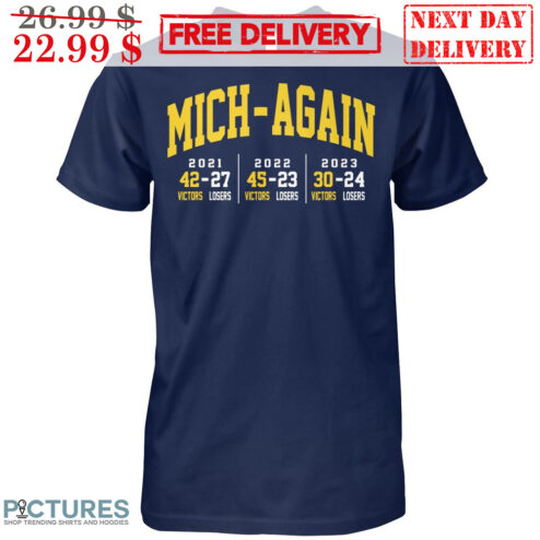 Mich-Again 2021 42-27 2022 45-23 2023 30-24 Shirt