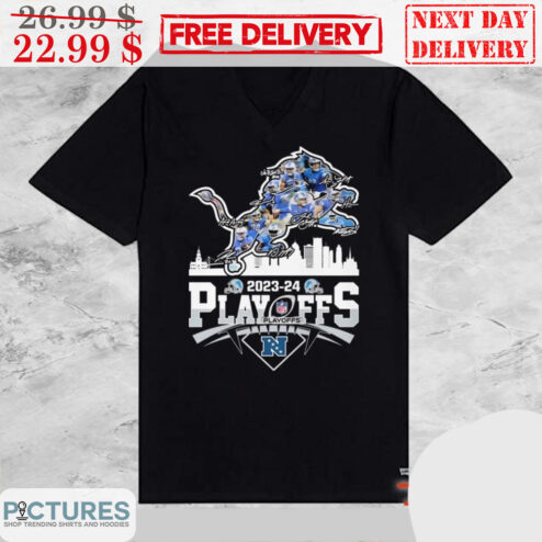Detroit Lions 2023-24 Playoffs Signature City Shirt
