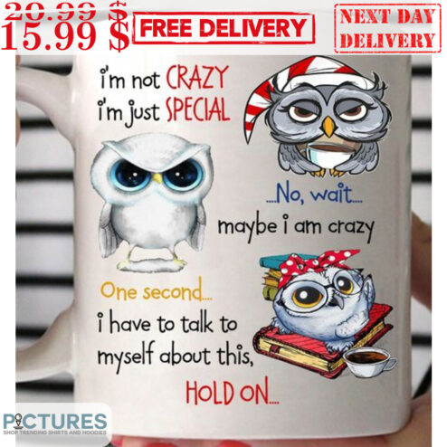 Owl I'm Not Crazy I'm Just Special No Wait Maybe I Am Crazy On Second I Have To Talk To Myself About This Hold On Mug