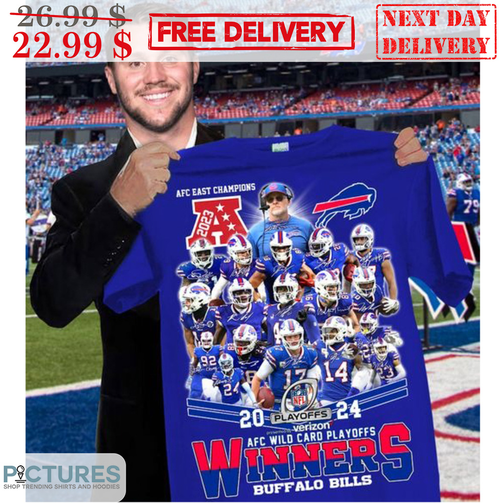 2024 Playoffs AFC Wild Card Playoffs Winners Buffalo Bills Signature Team Shirt
