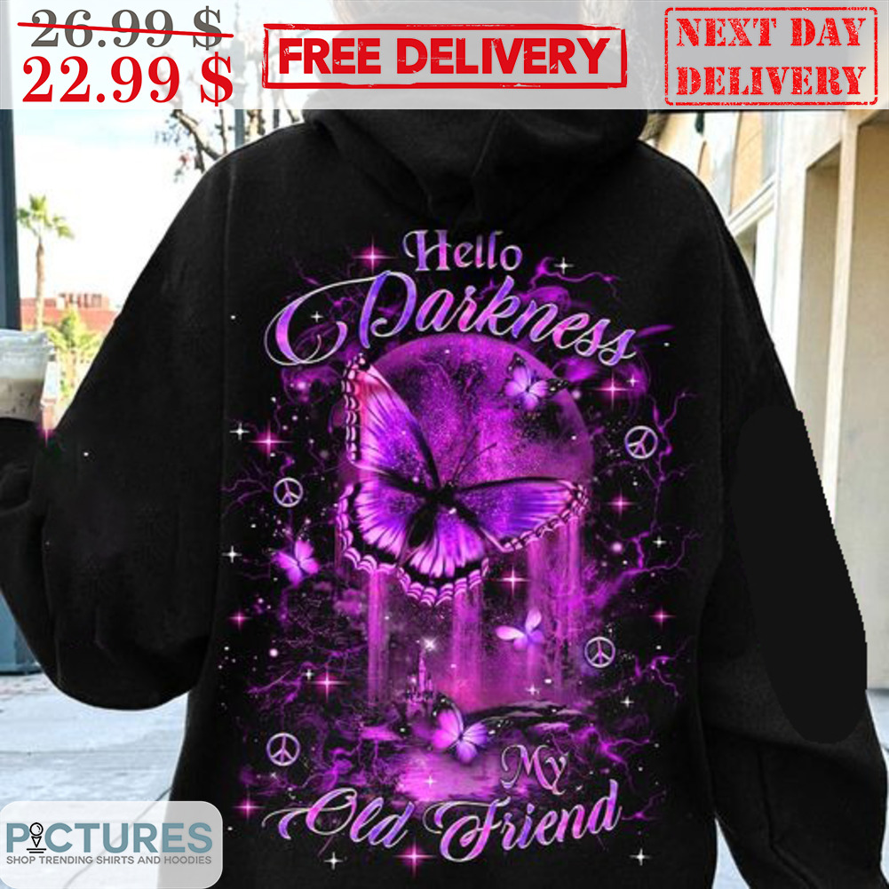 Buterflies Hello Darkness My Old Friend Hippies Shirt