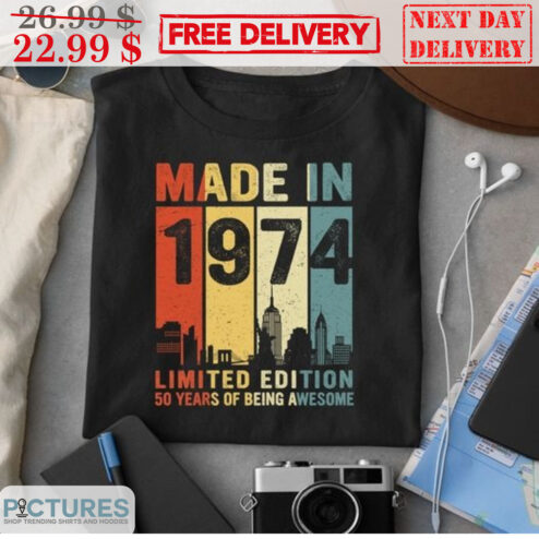 Custom Made In 1973 Limited Edition 50 Years Of Being Awesome Vintage Shirt