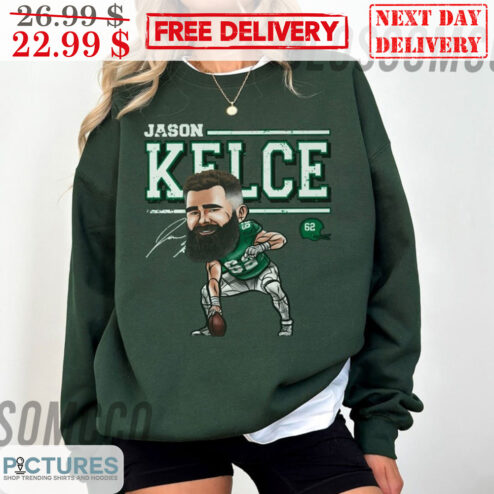 Jason Kelce Cartoon Signature Philadelphia Eagles NFL Shirt