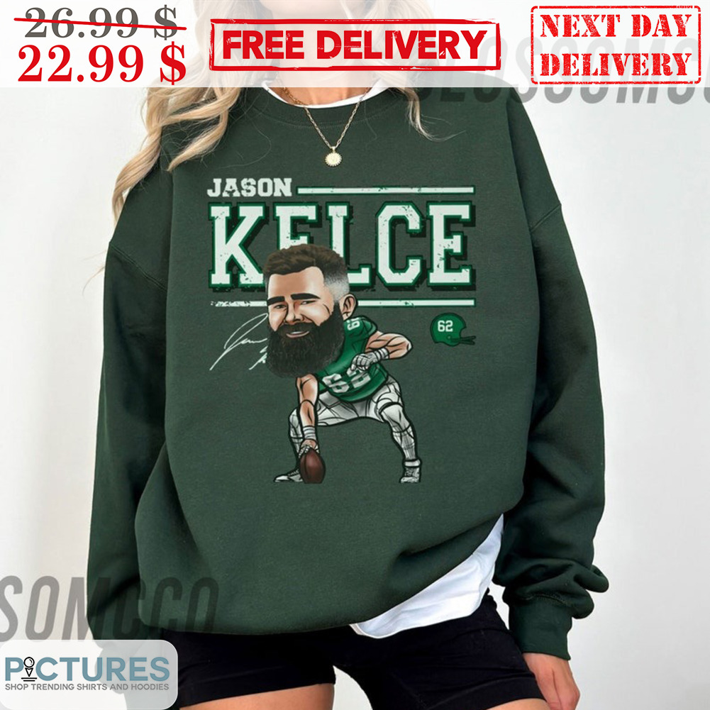 Jason Kelce Cartoon Signature Philadelphia Eagles NFL Shirt