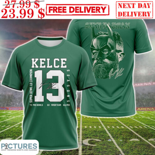 Jason Kelce Sexy Batman Philadelphia Eagles Super Bowl LII Champion 13 Signature NFL Shirt