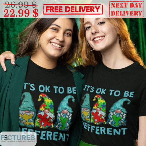 Gnomes Autism It's Ok To Be Different Shirt