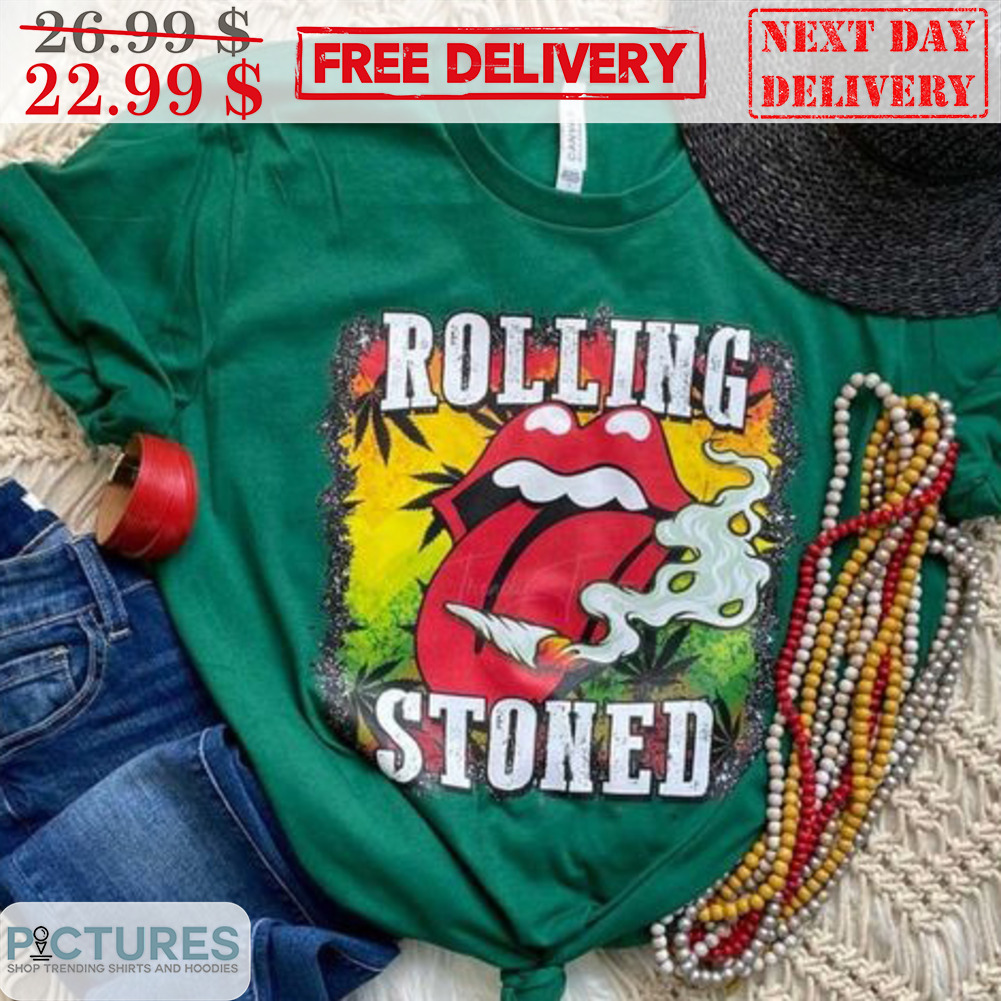Lips Rolling Stoned Smoking Shirt