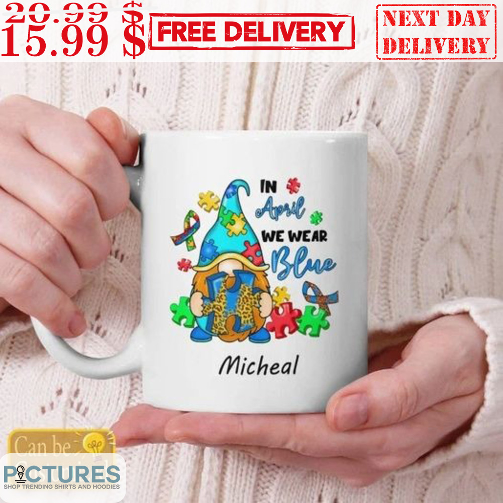 Gnomes Autism In April We Wear Blue Mug