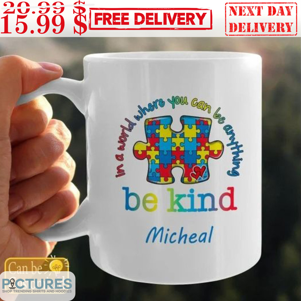 Puzzle Piece Autism In A World Where You Can Be Anything Be Kid Mug