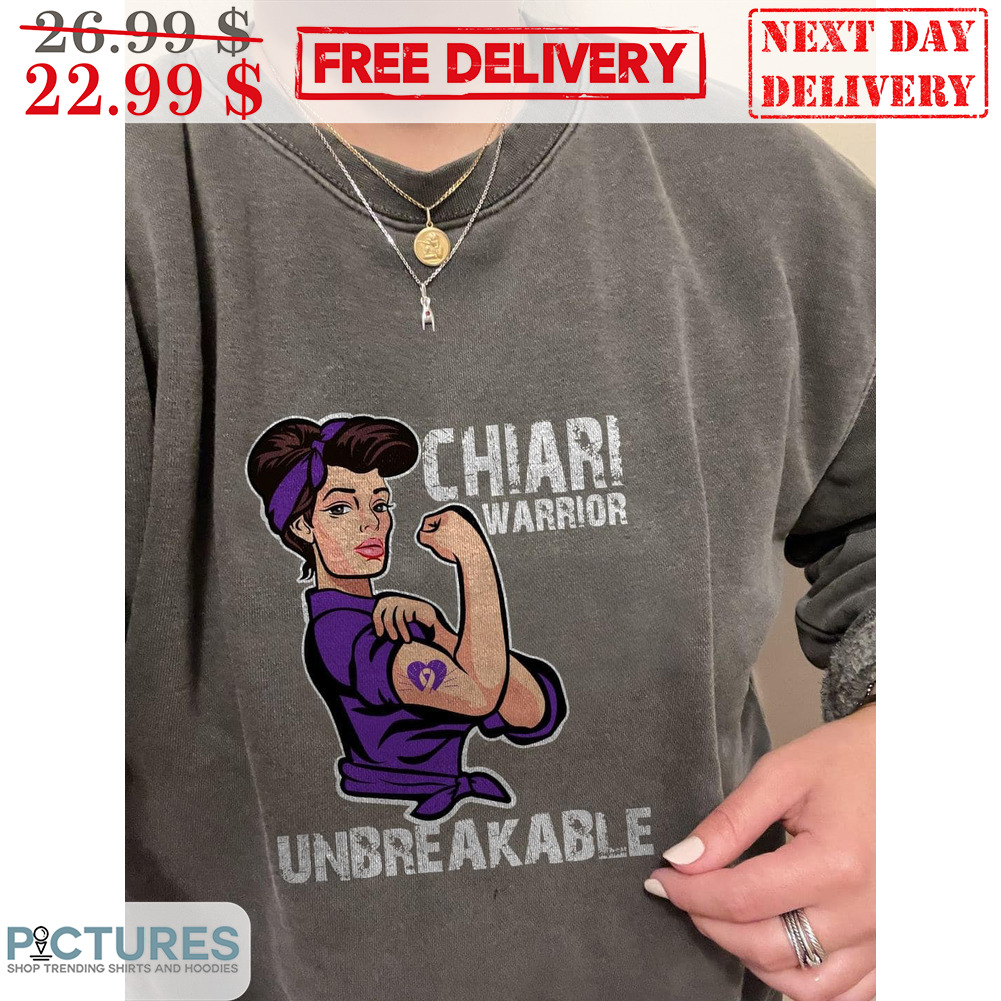 Woman Awareness Chiari Warrior Unbreakable Shirt