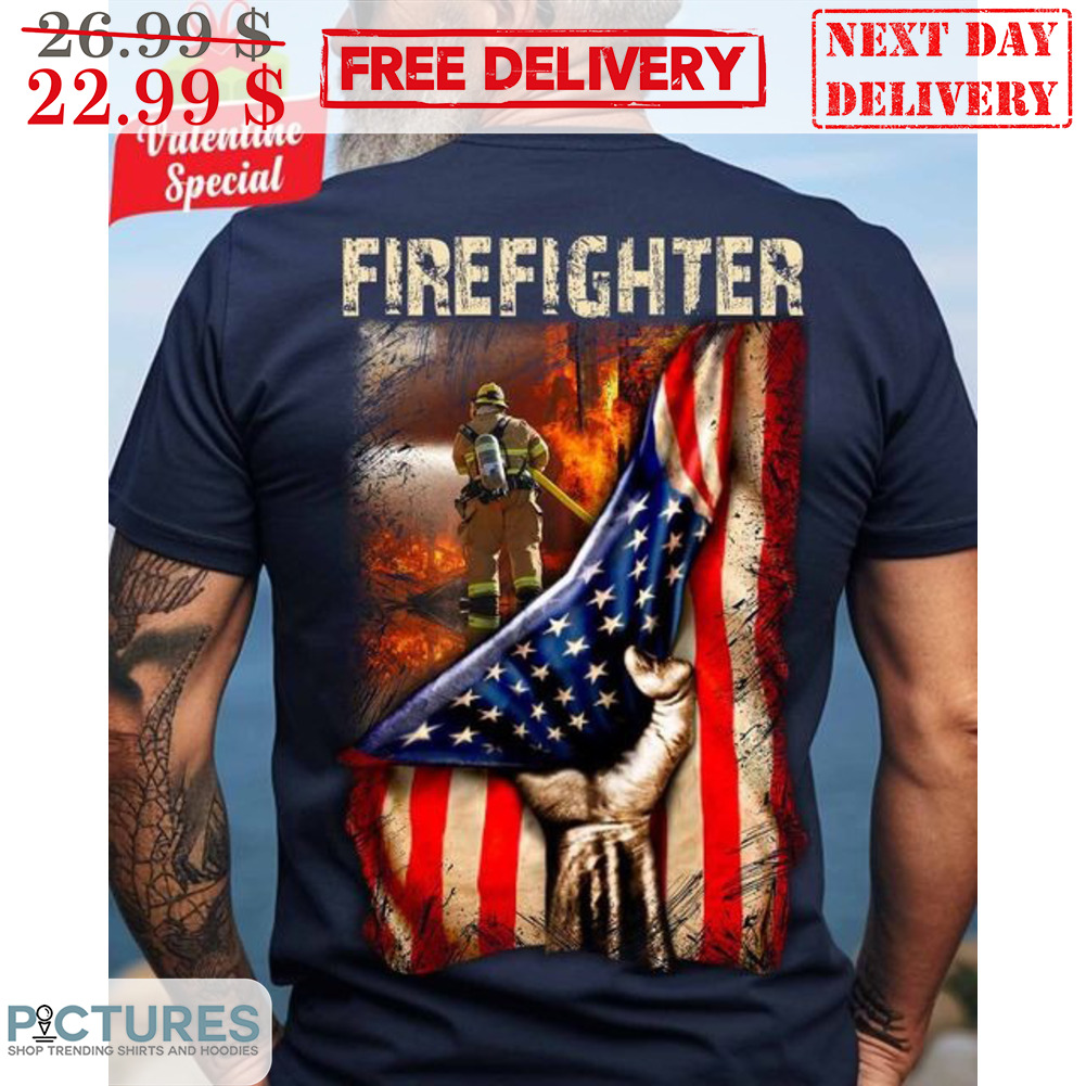 Pround Firefighter American Flag Shirt