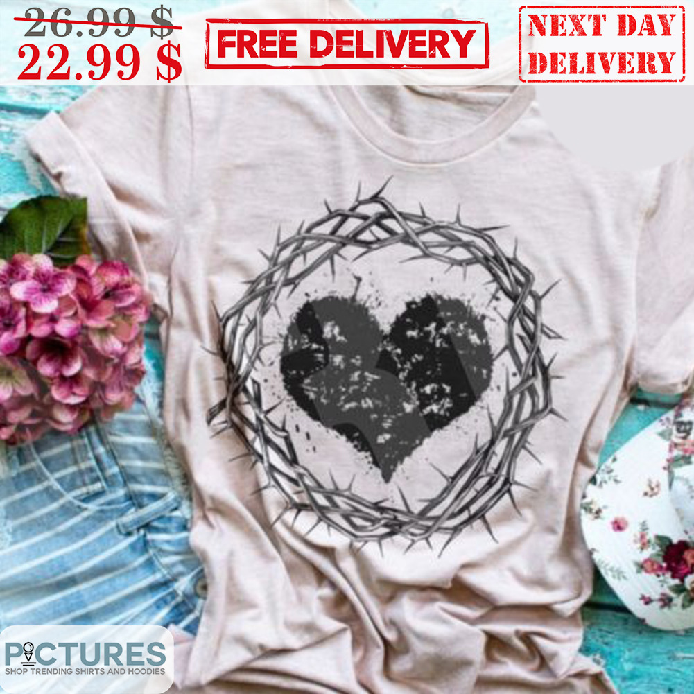 Crown of Thorns Heart Jesus Christian Shirt