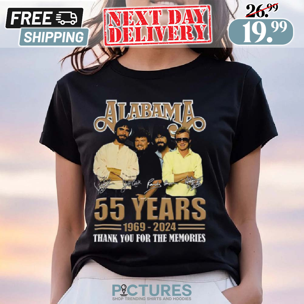 Alabama 55 Years 1969 – 2024 Thank You For The Memorie Shirt