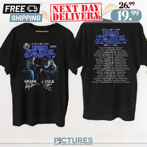Drake J Cole Tour 2024 Big As The What It's All Blur Shirt