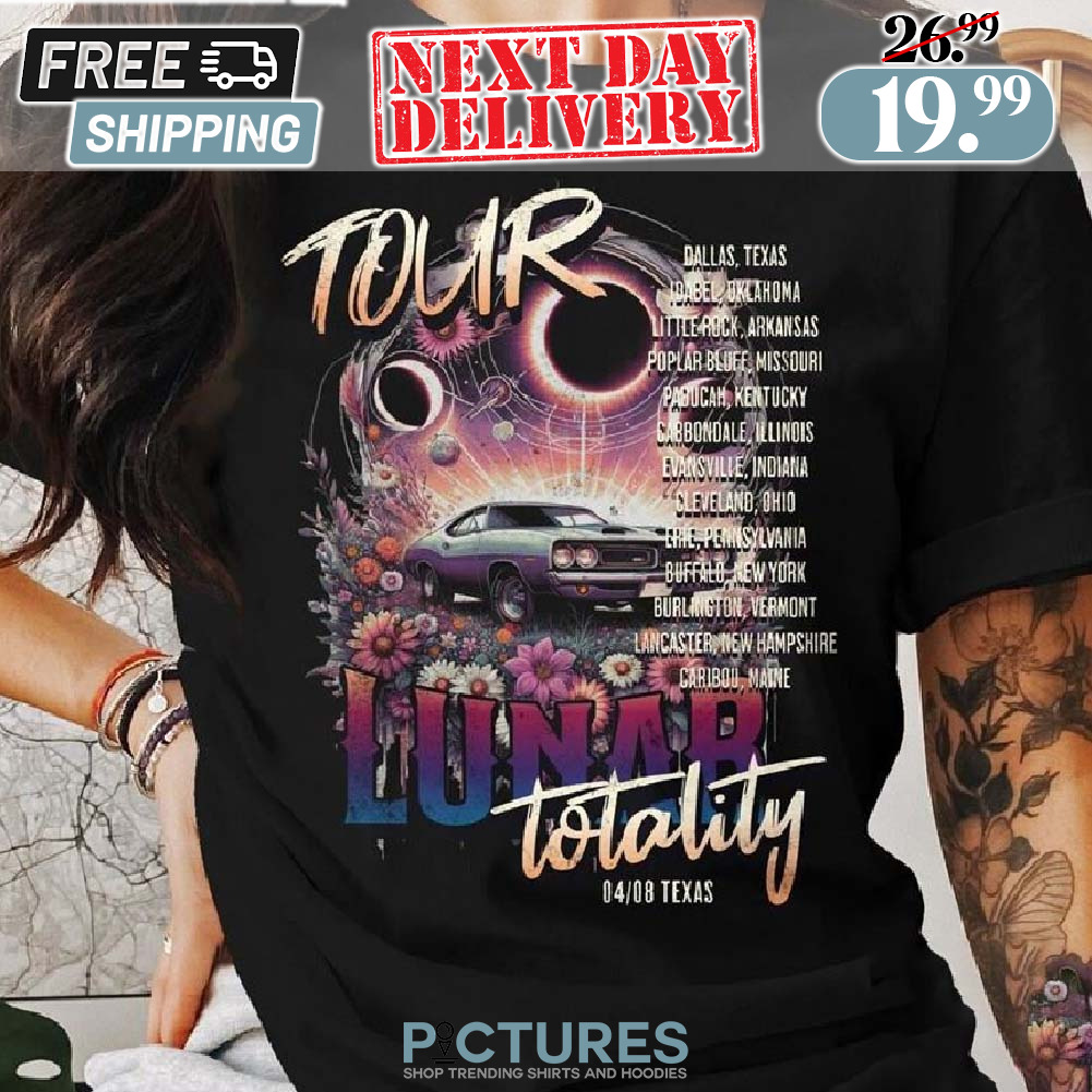 Lunar Totality Tours Floral Eclipse Graphic Shirt