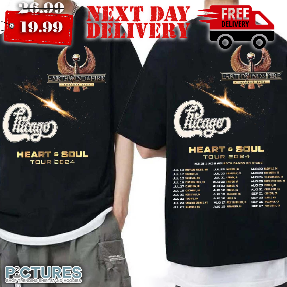 Earth Wind And Fire Chicago Heart and Soul Tours Shirt
