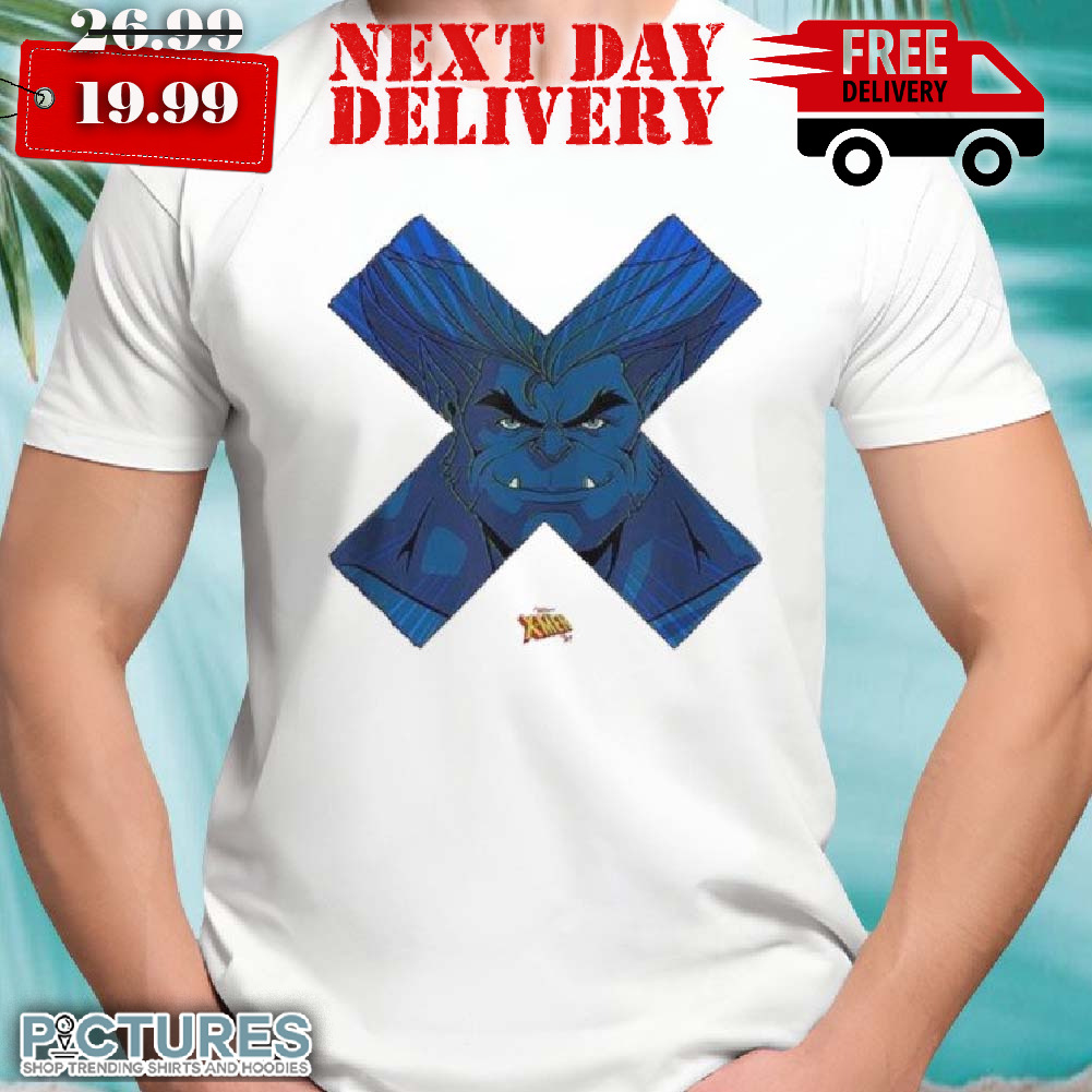Beast X-men 97 Promotional Art X Logo Shirt