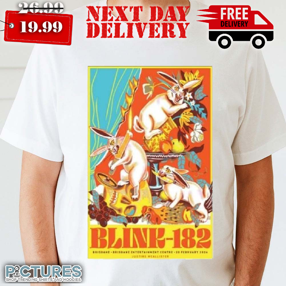 Blink-182 Justine Mcallister 2024 Brisbane Australia Poster Shirt