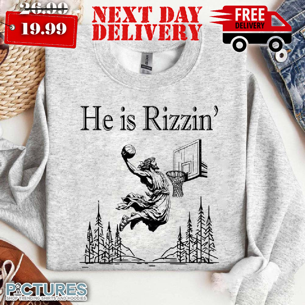 Christ He Is Rizzin Funny Easter Day Shirt