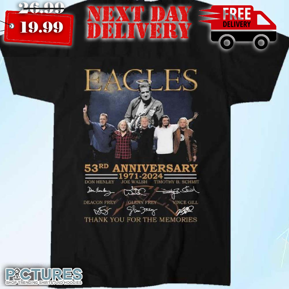 Eagles 53 Years Of Memories 1971 2024 Signatures Shirt
