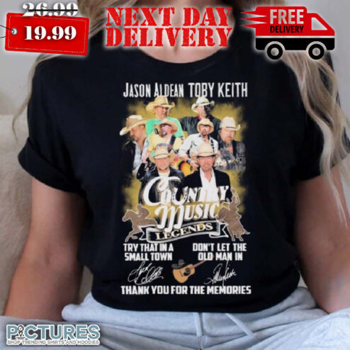 Jason Aldean And Toby Keith Legends Thank You For The Memories Country Music Signatures Shirt