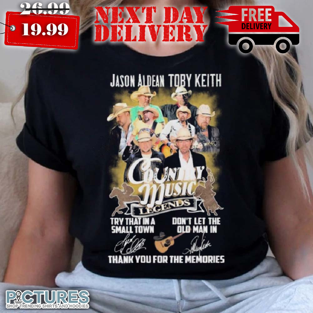 Jason Aldean And Toby Keith Legends Thank You For The Memories Country Music Signatures Shirt