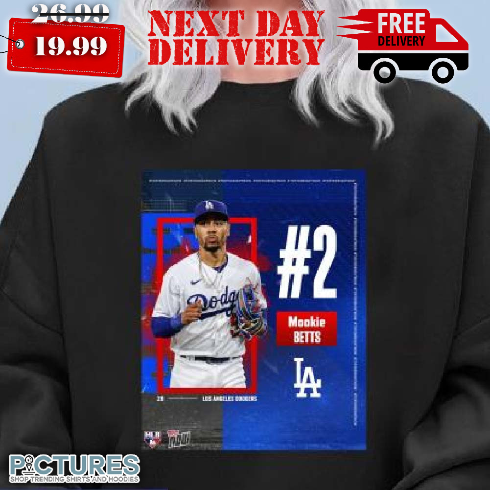 Mookie Betts Grabs The Number 2 Spot On The Top 100 Player MLB Shirt