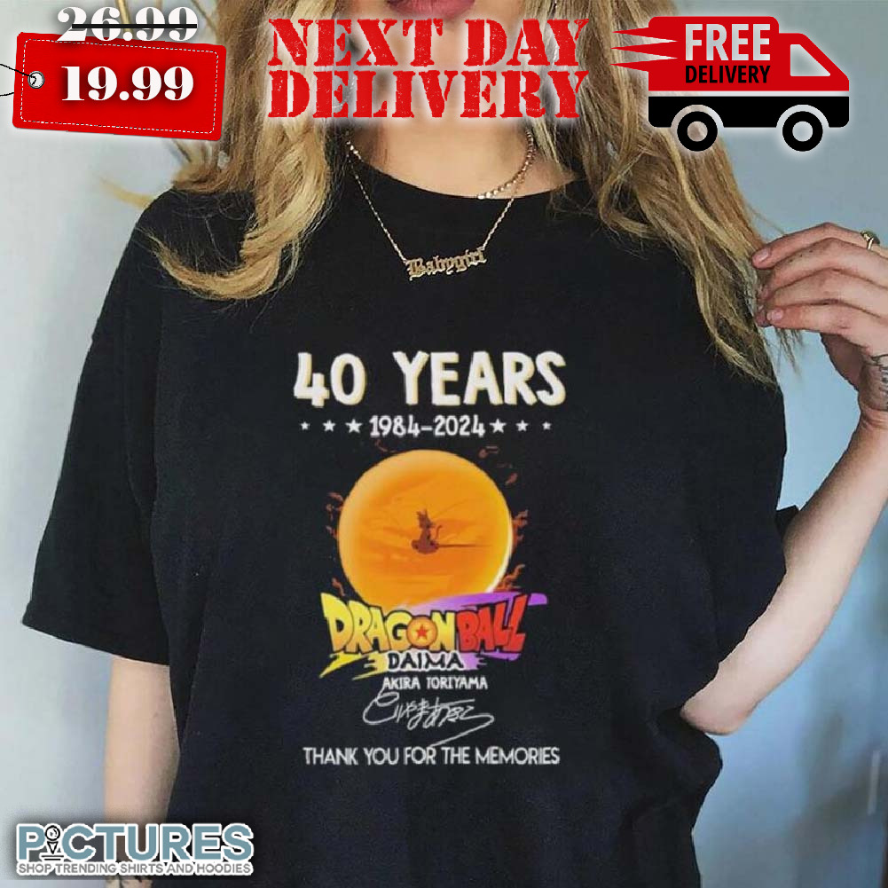 Dragon Ball Daima 40 Years 1984 2024 Thank You For The Memories Signatures Shirt