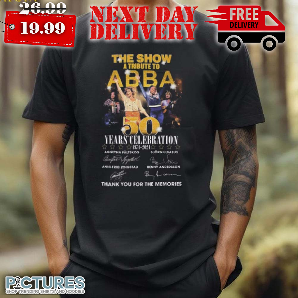 ABBA The Show 50 Years Of Memories T Shirt