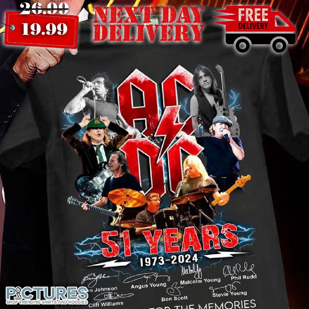 AC_DC 51 years 1973 2024 Thank You For the Memories Shirt