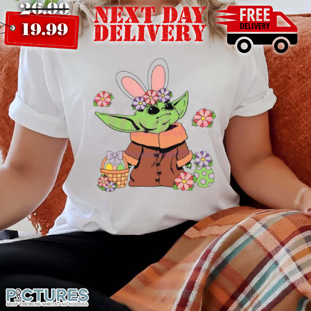 Floral Baby Yoda Easter Eggs shirt